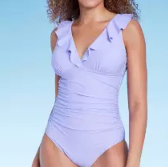 Purple One-Piece Swimsuit By Shade And Shore - Picture 1 of 5